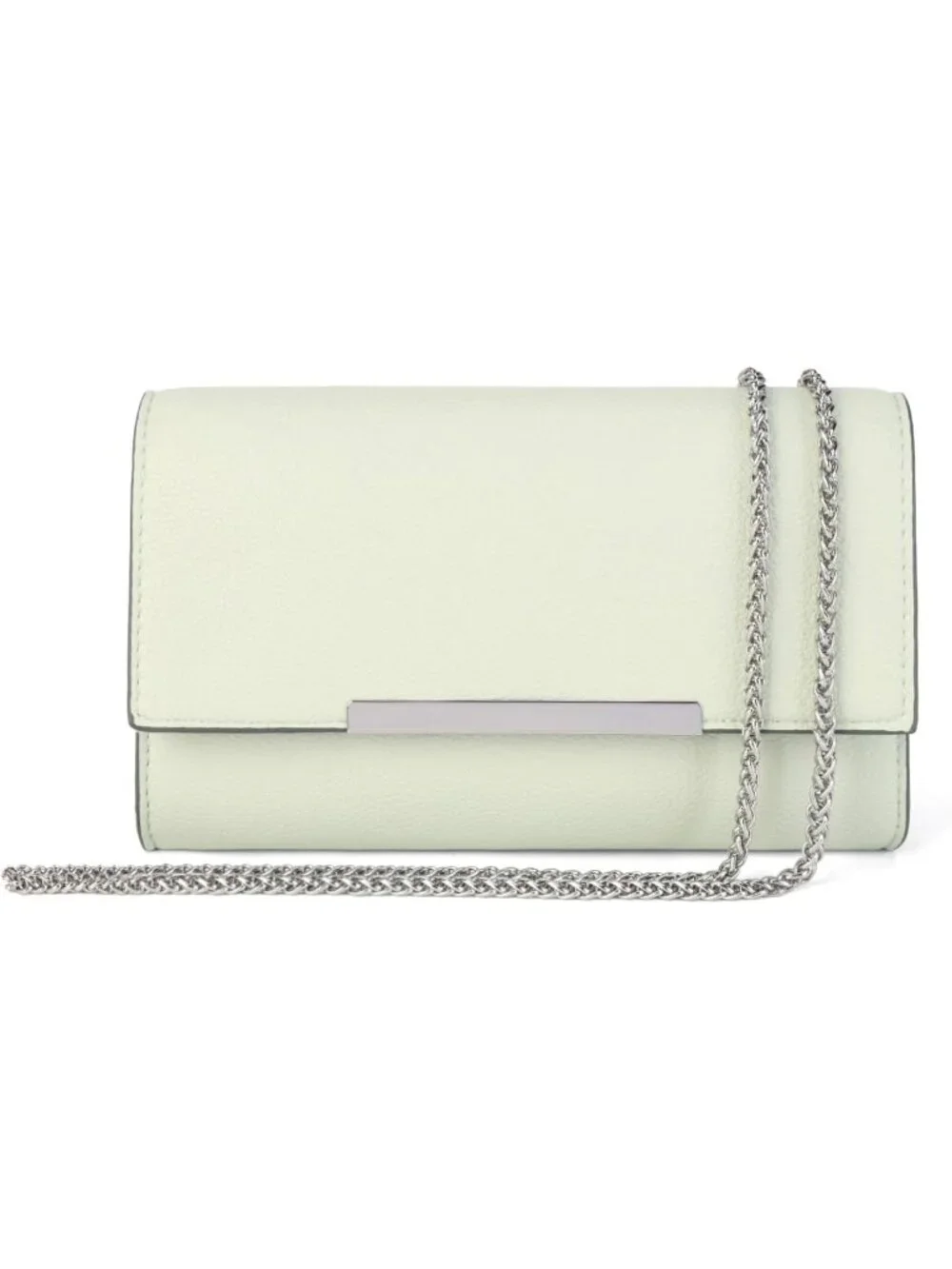 Women’s Light Green Clutch Purses Wristlet Vegan Leather Formal Evening Bag
